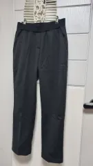 ブラック ウエストゴム ウール ズボン