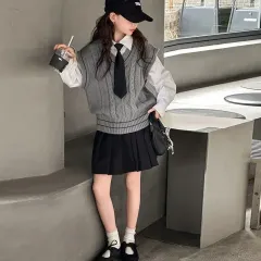 26年 ルーキー ベスト+シャツ+スカート 3点 セット ネック タイ プレゼント