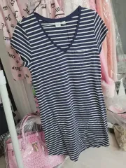 GAP ストライプ 半袖 Tシャツ ネイビー 白