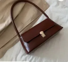 新品ブラウン Starship Square スタシ ショルダーバッグ ウール、職場コーデ