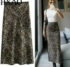ヒョウ柄 ロング スカート ヒョウ柄 パータン