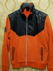 le coq sportif ルコックスポルティフ オレンジ/ブラック ジップアップ ジャケット