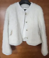 ランバン オフホワイト カシミア ラム アウター (未使用)