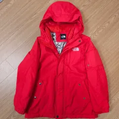 THE NORTH FACE ザノースフェイス キッズ レッド ダウン ジャケット 130
