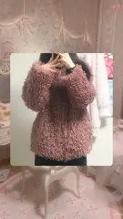ヴィンテージ ピンク ボア ファー ジャケット コート 姫ギャル ロックンロール 姉ギャル 公園ギャル 姫ギャル ギークシック