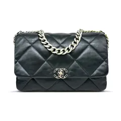 マキシ CHANEL 19バッグ ショルダーバッグ クロスバッグ 付き ブラック C0107N072