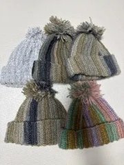 ユニセックス ハンドメイド ニット帽 5個