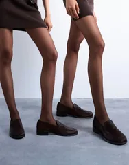 トップショップ レディース ボトムス レギンス Topshop 2pack 15 denier tights in chocolate チョコレートのサムネイル