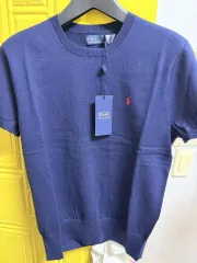 ポロ ラルフローレン ネイビー 半袖 ニット ネイビー
