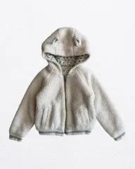 ギャップ キッズ シープスキン ファー フーディー ジップアップ ジャケット 5y