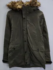 ヴィンテージ Y2K ミリタリー ファー トリミング フード スノーケル パーカ