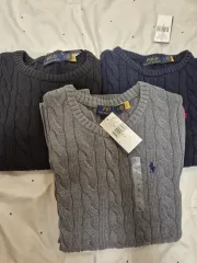 ポロ ラルフローレン ケーブル レディース ニット (ネイビー/グレー/ブラック)