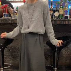 グレー ビスチェ ニット