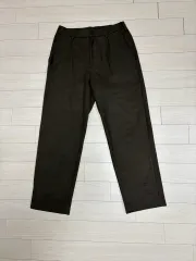 UNIQLO ユニクロ ブラッシュド ツイル タック ワイドパンツ ブラウン