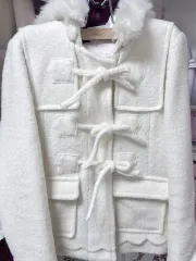 レア) リズリサ リボン ファー コート アイボリー