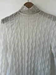 日本輸入 GRL レディース アイボリー インナーブラウス レースブラウス インナータートルネック