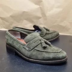 ハンドメイド メンズ ローファー 実際サイズ255