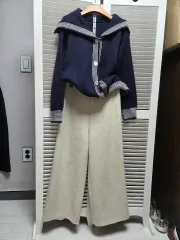 カラーネックカーディガン