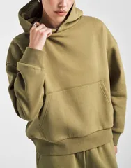 エイソス レディース アウター パーカー・スウェット パーカー ASOS DESIGN oversized brushback hoodie Khaki カーキ