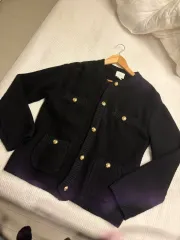 H&M ゴールド ボタン ブラック カーディガン