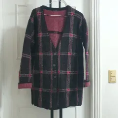 SYSTEM アルパカ CHECK カーディガン レディース 77