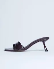 トップショップ レディース シューズ ブーツ・レインブーツ ヒール Topshop Ily patent heeled mules Burgundy バーガンディのサムネイル
