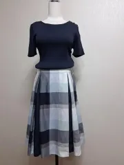 ブルーレーベル クレストブリッジ ONE PIECE 半袖 バイカラー CHECK ONE PIECE