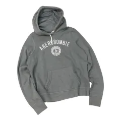 Abercrombie & Fitch ヴィンテージ アーチロゴ チャコールグレー フード Tシャツ (M)