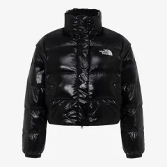 THE NORTH FACE ザノースフェイス ホワイトラベル ブラック ダウン ツーウェイ ベスト グロッシー ヌプシ