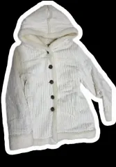 ヴィンテージ コーデュロイ風 シープスキン ボア パンボタン コート（在庫処分）