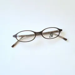 デッドストック超軽量 ギークシック オーヴァル ウェリントン型メガネフレーム 529