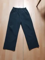 ネイビー 起毛 コーデュロイ 冬ズボン 33 36可能 丈100cm クリーニング済