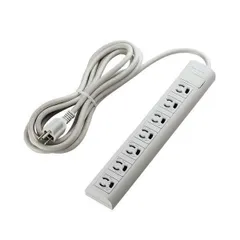 (まとめ) エレコム EU RoHS指令準拠抜け止めマグネット雷PCタップ 3P・7個口 3.0m T-ECOY053NDA 1個 〔×5セット〕