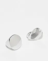 エイソス レディース アクセサリー リング ASOS DESIGN pack of 2 chunky rings tone Silver シルバー