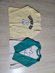 (2枚まとめ) NALO キッズ コットン 長袖Tシャツ XL (130) サイズ