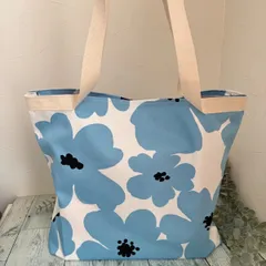 ハンドメイド　北欧柄　エコバッグ　肩掛けエコバッグ　サブバッグ　トートバック　大きめエコバッグ　母の日　プレゼント