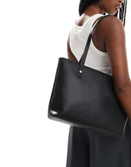 エイソス レディース バッグ トートバッグ ASOS DESIGN easy tote Black ブラックのサムネイル
