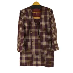 バーバリーズ BURBERRYS セットアップ チェック ダブル テーラードジャケット スカート レディース 表記無 