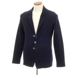 【中古】クルチアーニ CRUCIANI コットンポリウレタン 3B ニットジャケット ネイビー【サイズ48】【メンズ】のサムネイル