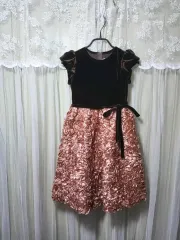 (キッズ)Sweet Kids ツアーベルベット 花 装飾 ドレス 8