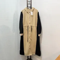ミンズショップ 裏起毛パーカー ロング丈ワンピース ロングドレス 保育園服 フード 4023