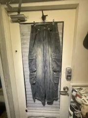 ウォッシュデニム カーゴ ズボン s