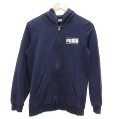 プーマ PUMA フルジップ フーディー 裏毛 XL 紺 ネイビー /UO ■GY66