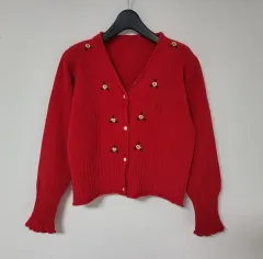 フラワー刺繍ニット F