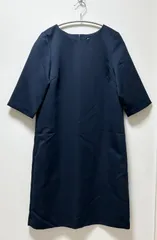 UNITED ARROWS クルーネック サテンバックジップワンピース M(相当)