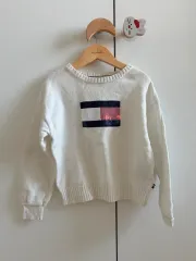 トミーヒルフィガー 白 キッズ ニット