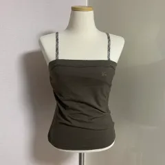 バーバリー ブルーレーベル ブラウン ノースリーブ (チューブトップ + ピンクCHECK紐) (38)