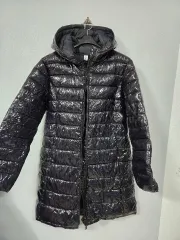 AK ネイビー グロシー ダウンジャケット ロング丈 66