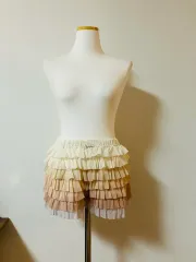 ジェラートピケ レースフリルショーツ バレエコア バレエウォーマー