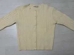 アイボリー ケーブル編み ニット カーディガン 出品